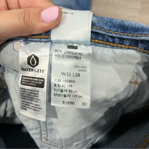 Levis 501S Skinny Classic Blue Women's Jeans W32 L28 BUtton Fly - Picture 6 of 10